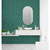 Emerald Green Peel and Stick Backsplash